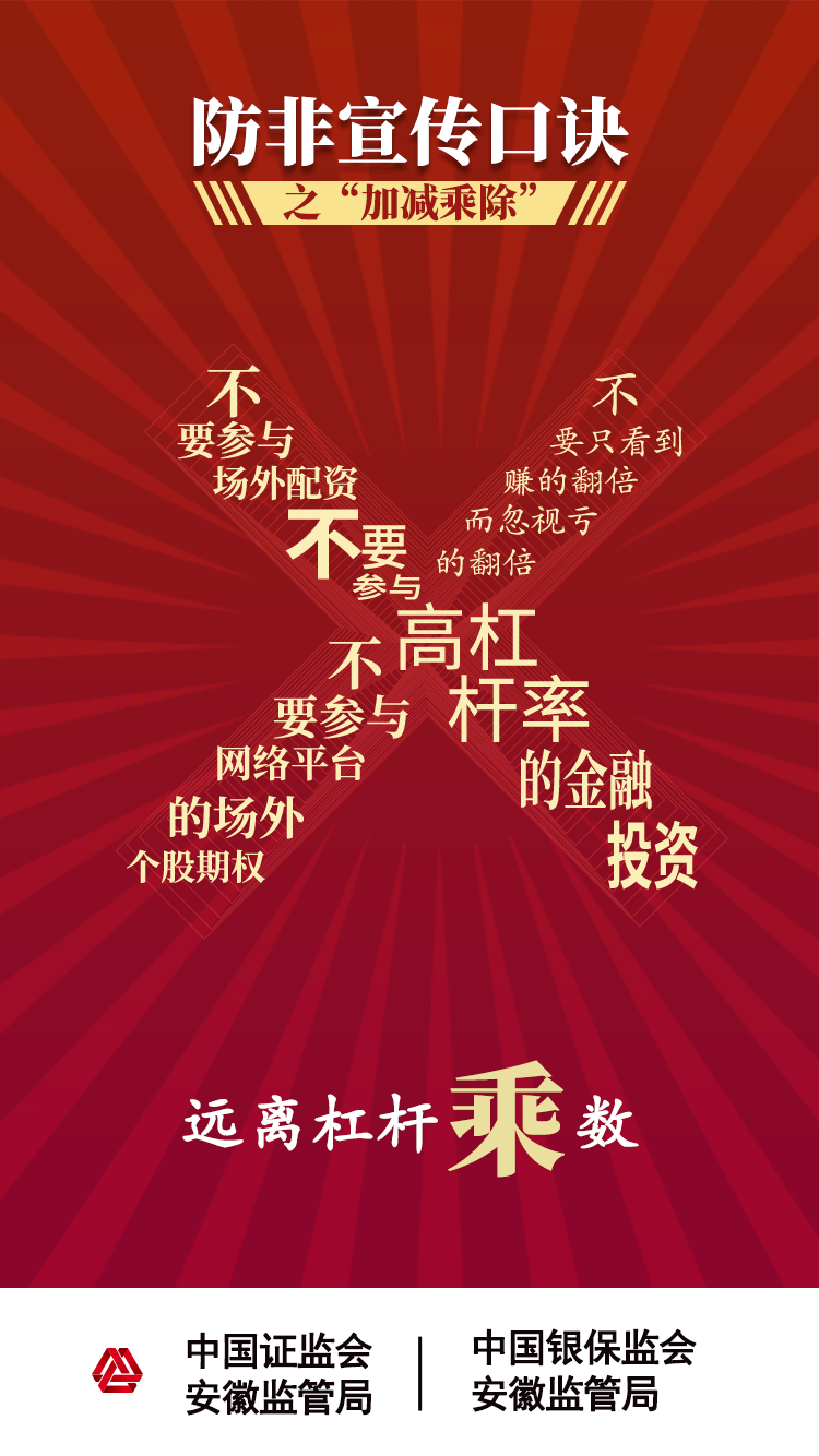 【2020年防宣傳月】防范非法證券期貨活動(dòng)之“加減乘除十不要”